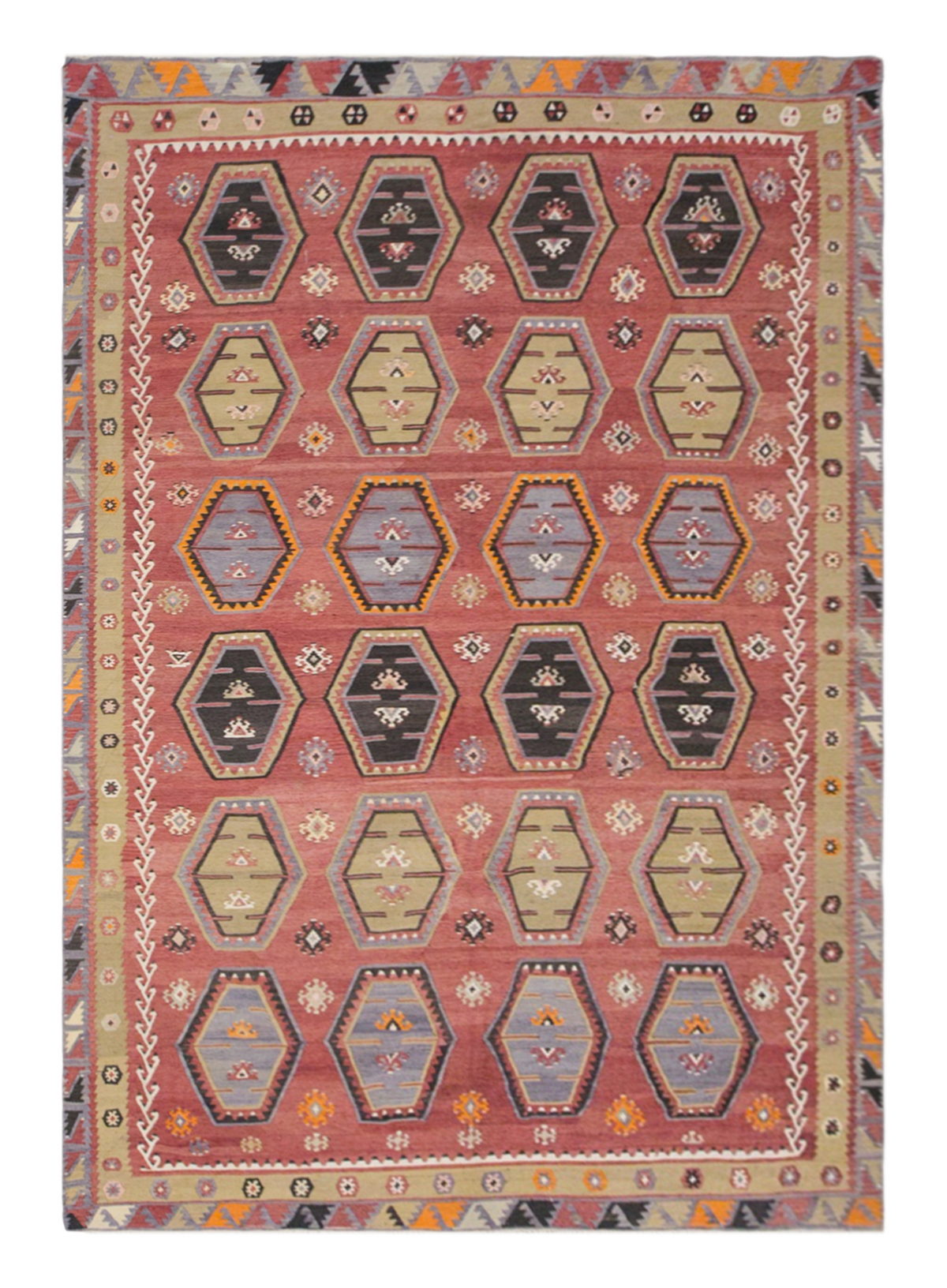 şarkışla tribal kilim, 7x12 ft kilim, 215x356 cm