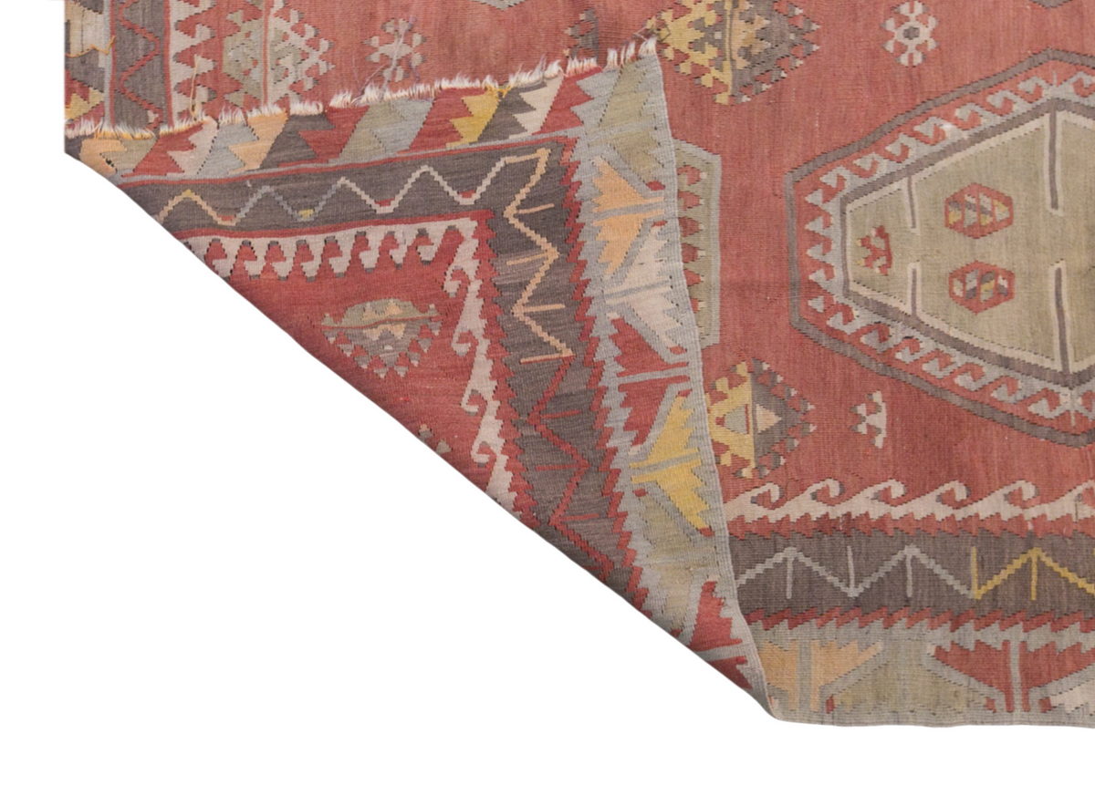 Şarkışla tribal kilim, 7x12 ft kilim, 222x358 cm