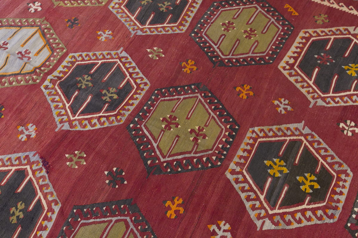 şarkışla tribal kilim, 7x12 ft kilim, 225x360 cm