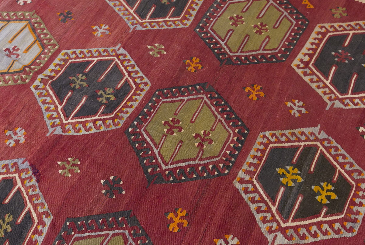 şarkışla tribal kilim, 7x12 ft kilim, 225x360 cm