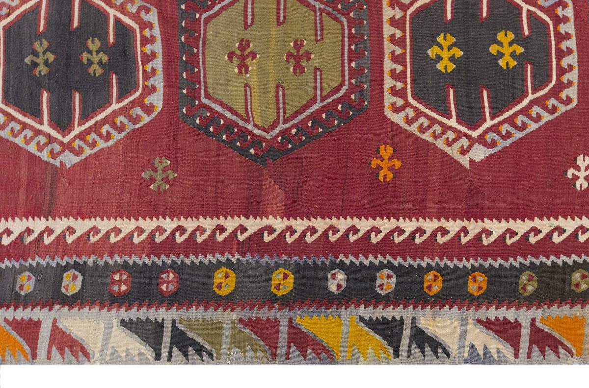şarkışla tribal kilim, 7x12 ft kilim, 225x360 cm
