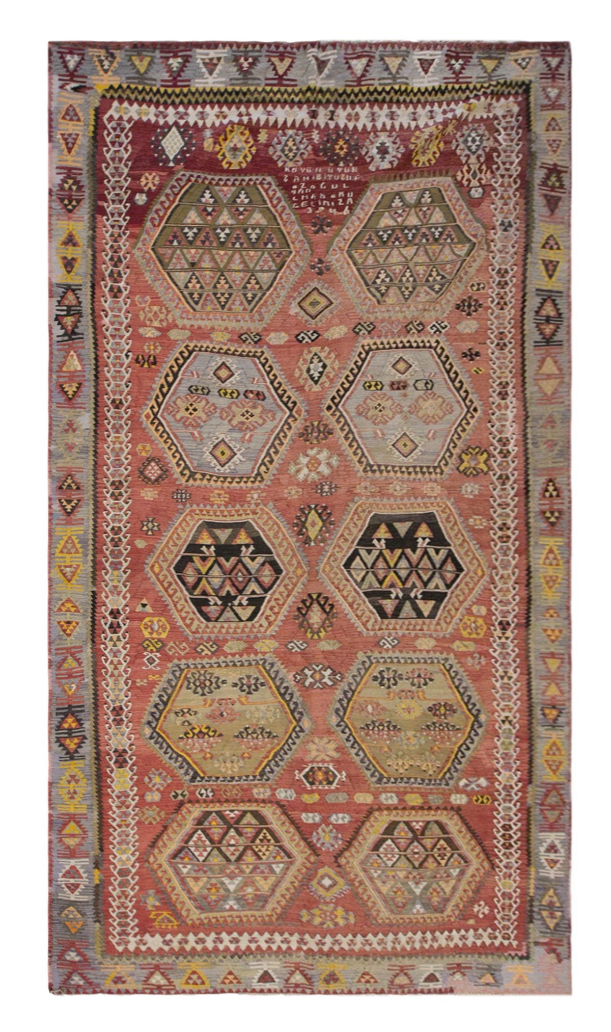 şarkışla tribal kilim, 7x14 ft, 208x423 cm