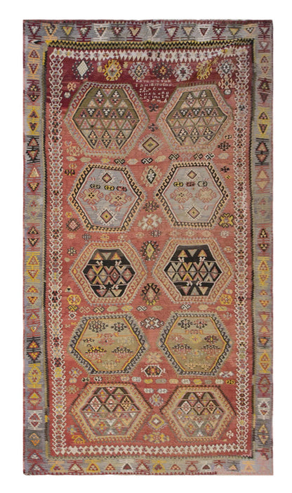 şarkışla tribal kilim, 7x14 ft, 208x423 cm