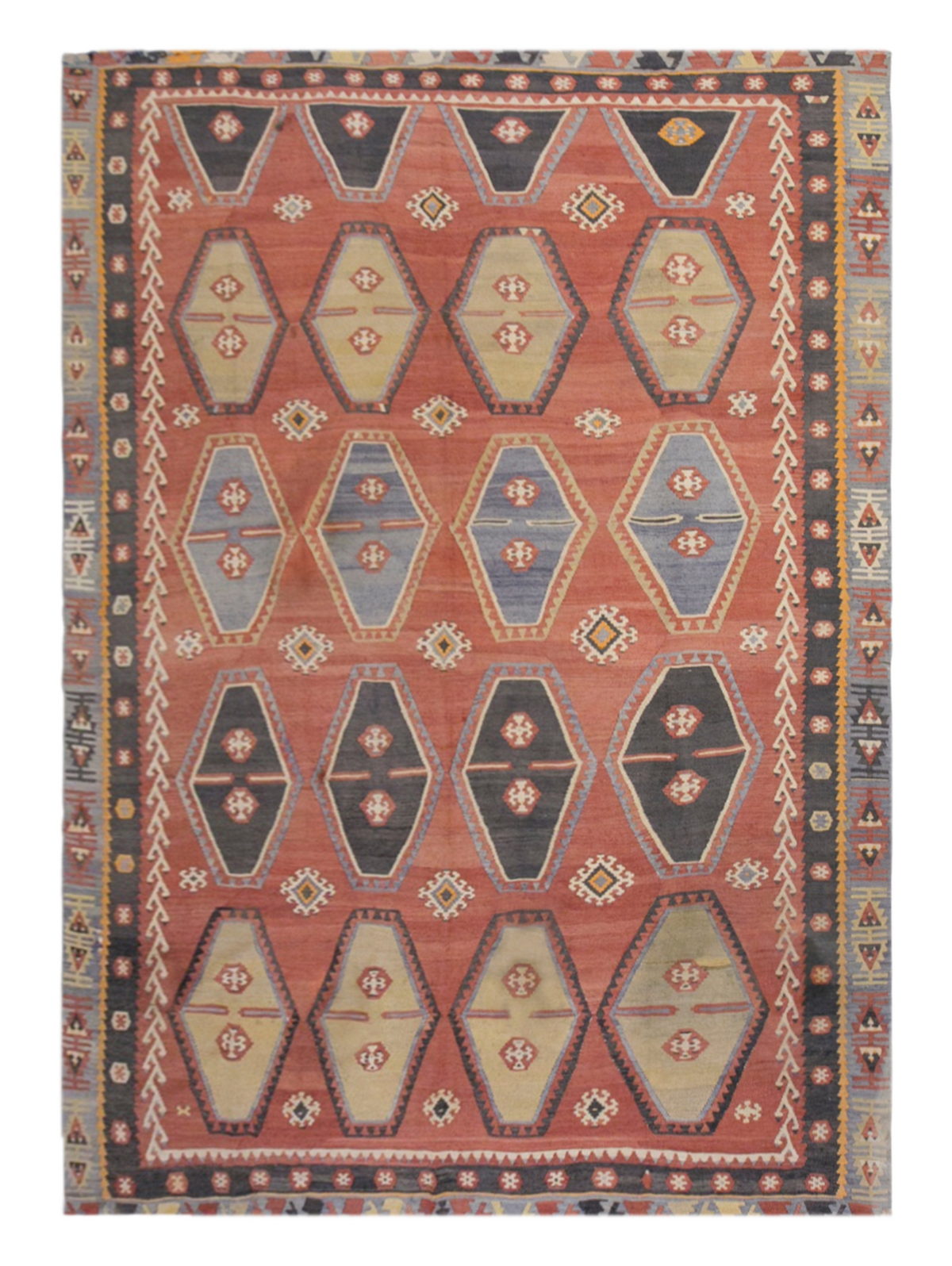 şarkışla tribal kilim, 8x11 ft kilim, 247x334 cm
