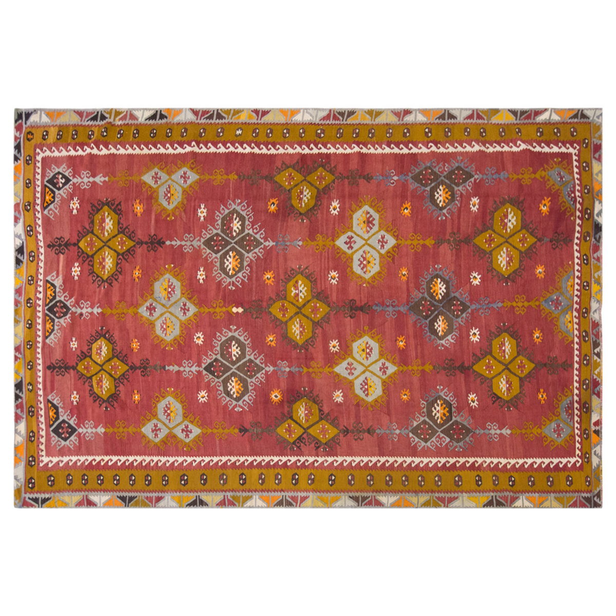 Şarkışla tribal kilim, 8x12 ft kilim, 236x378 cm