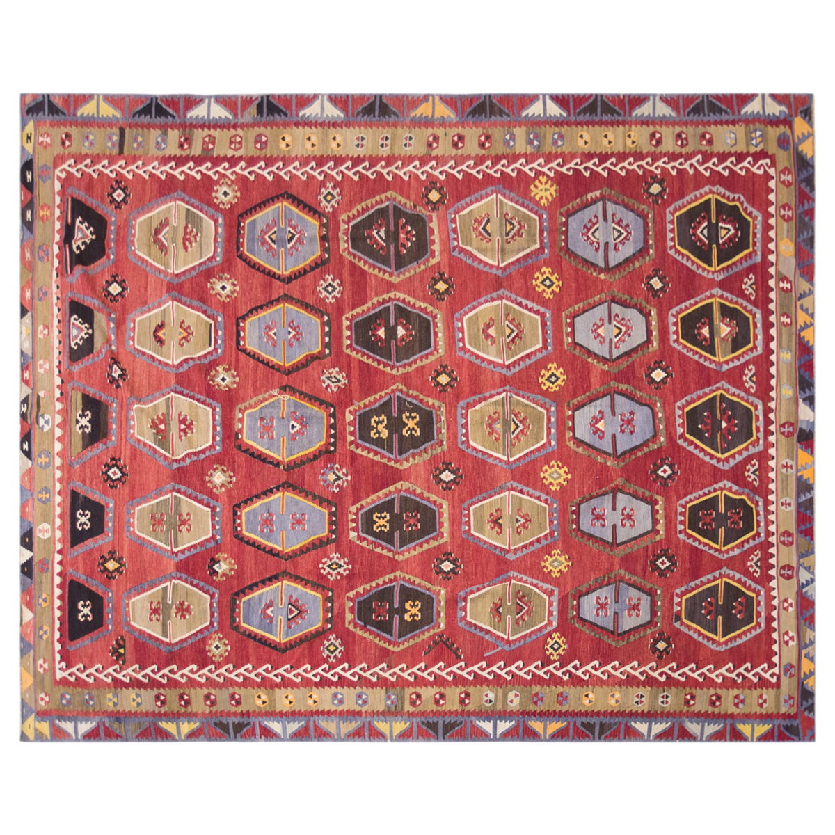 şarkışla tribal kilim, 8x12 ft kilim, 255x358 cm