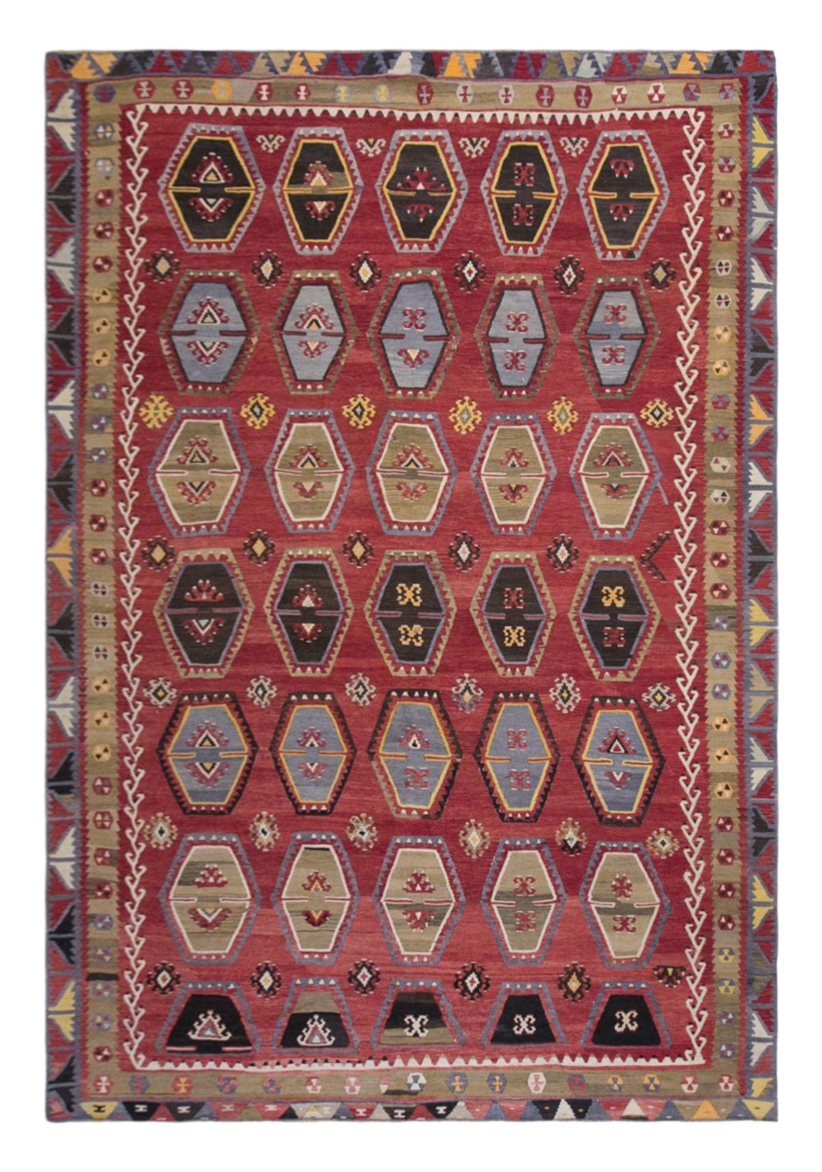 şarkışla tribal kilim, 8x12 ft kilim, 255x358 cm