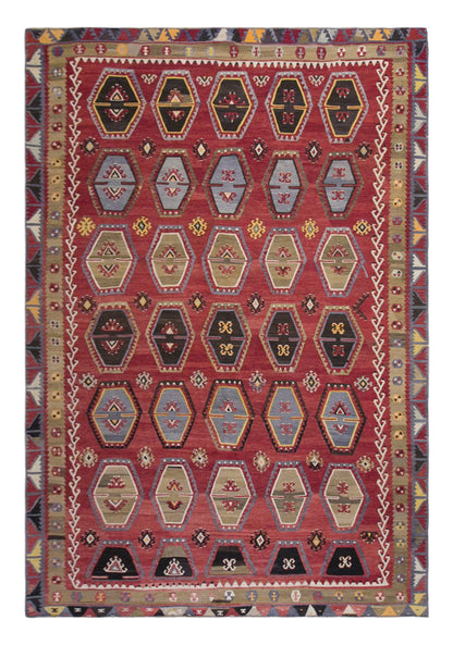 şarkışla tribal kilim, 8x12 ft kilim, 255x358 cm