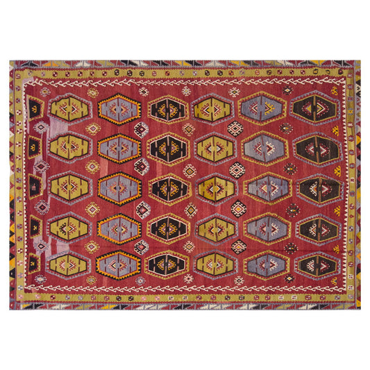şarkışla tribal kilim, 8x12 ft kilim, 258x368 cm