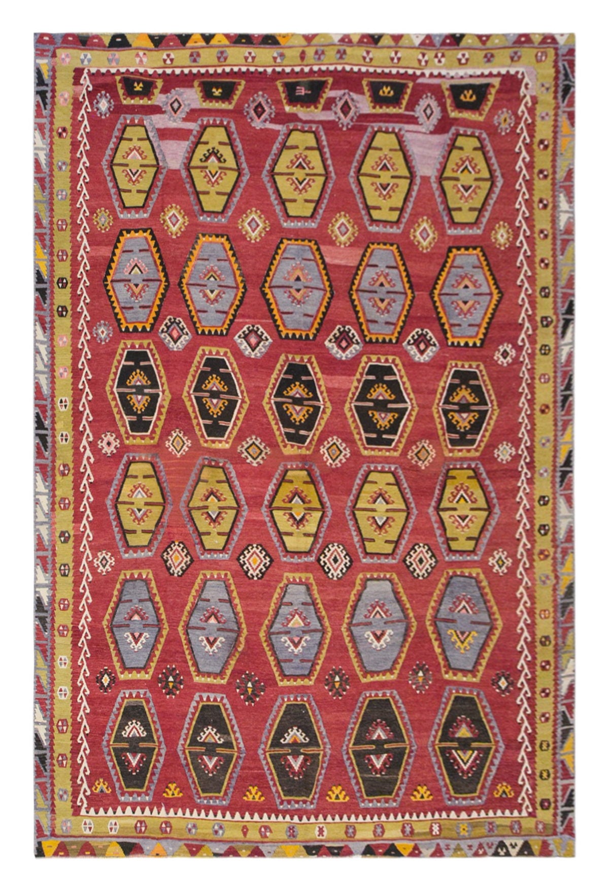 şarkışla tribal kilim, 8x12 ft kilim, 258x368 cm