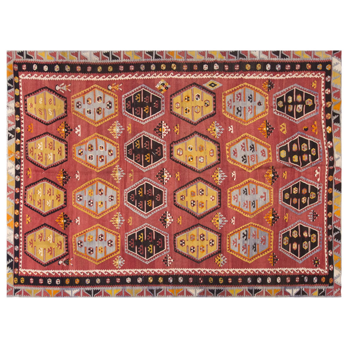 şarkışla tribal kilim, 8x13 ft kilim, 231x388 cm