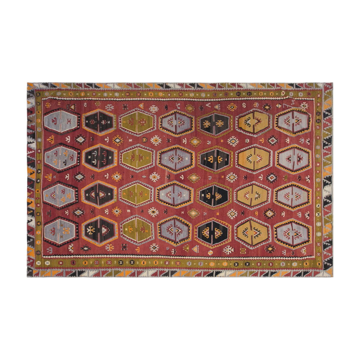 Şarkışla tribal kilim, 8x13 ft kilim, 250x389 cm