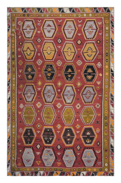 Şarkışla tribal kilim, 8x13 ft kilim, 250x389 cm
