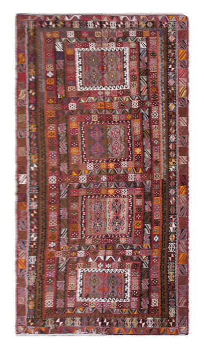 şarkışla tribal kilim, 8x17 ft kilim, 234x512 cm