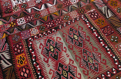 şarkışla tribal kilim, 8x17 ft kilim, 234x512 cm