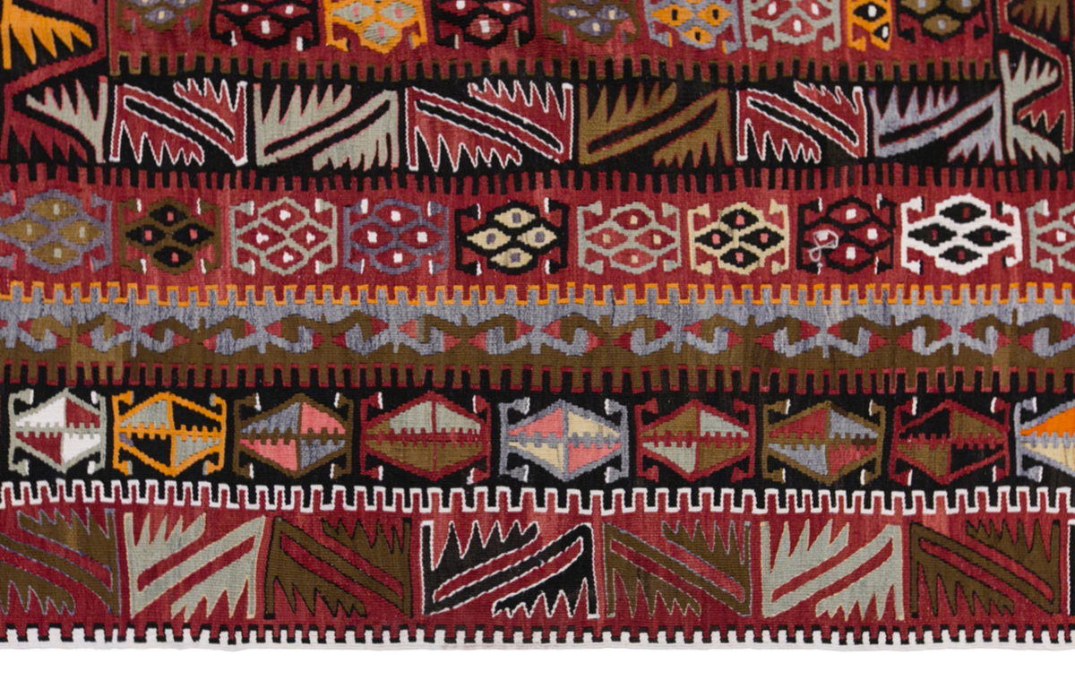 şarkışla tribal kilim, 8x17 ft kilim, 234x512 cm
