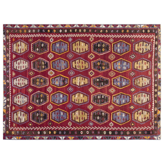 Şarkışla tribal kilim, 9x13 ft kilim, 261x390 cm