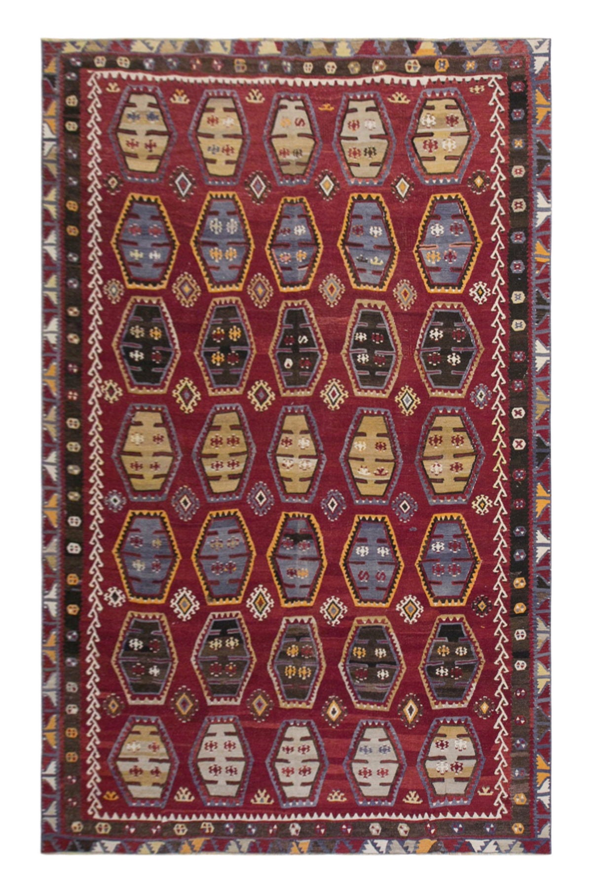 Şarkışla tribal kilim, 9x13 ft kilim, 261x390 cm