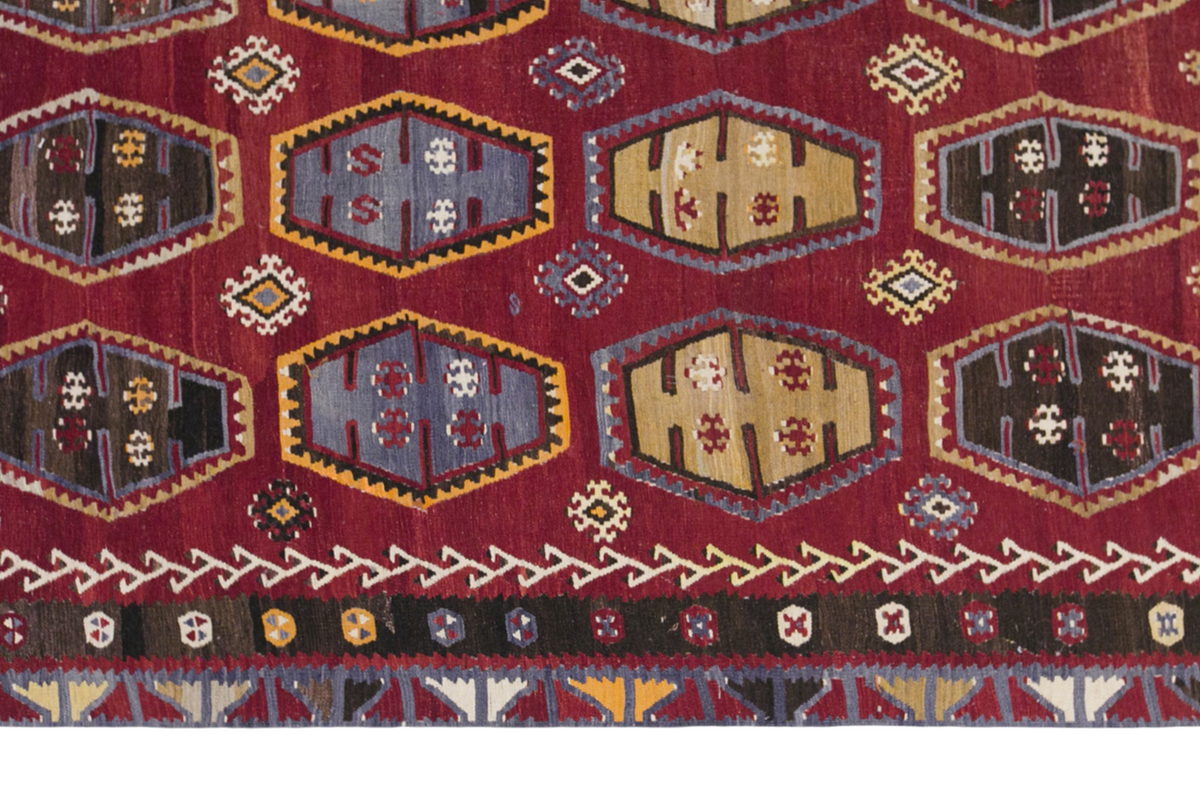 Şarkışla tribal kilim, 9x13 ft kilim, 261x390 cm