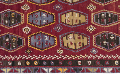 Şarkışla tribal kilim, 9x13 ft kilim, 261x390 cm