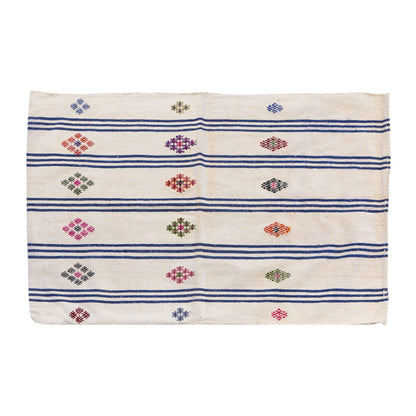 Small Striped Turkish Kilim Rug 77x117 cm, 2'6 x 3'10