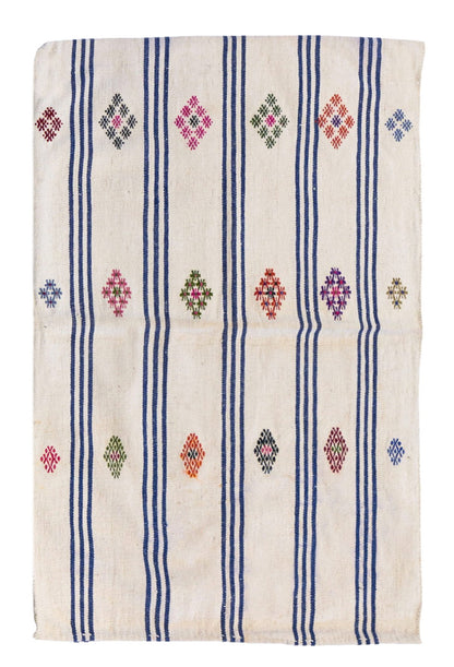 Small Striped Turkish Kilim Rug 77x117 cm, 2'6 x 3'10