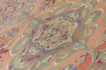 Soumak Rug,Caucasian Soumak, Turkish Soumak, Caucasian Kilim,Vintage Kilim, 6'4 x 11'2 feet, 192 x 340 cm