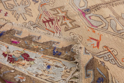Soumak Rug,Caucasian Soumak, Turkish Soumak, Caucasian Kilim,Vintage Kilim, 6 x 11 feet, 182 x 335 cm