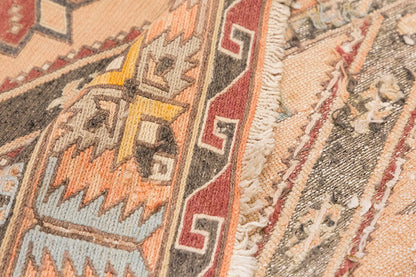 Soumak Rug,Caucasian Soumak, Turkish Soumak, Caucasian Kilim,Vintage Kilim, 7'3 x 15 feet, 222 x 458 cm