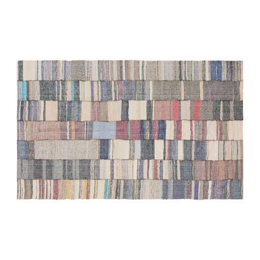 Stripe Kilim Rug, Wool and Cotton Turkish Kilim, 275 x 400 cm