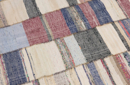 Stripe Kilim Rug, Wool and Cotton Turkish Kilim, 275 x 400 cm