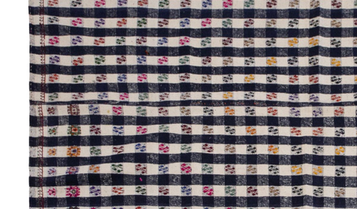 Stripe Kilim Rug 202x260cm (6'7" x 8'6")
