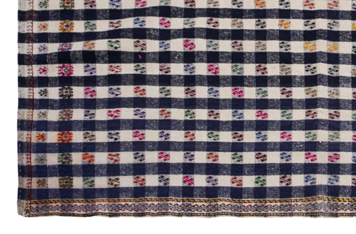 Stripe Kilim Rug 202x260cm (6'7" x 8'6")