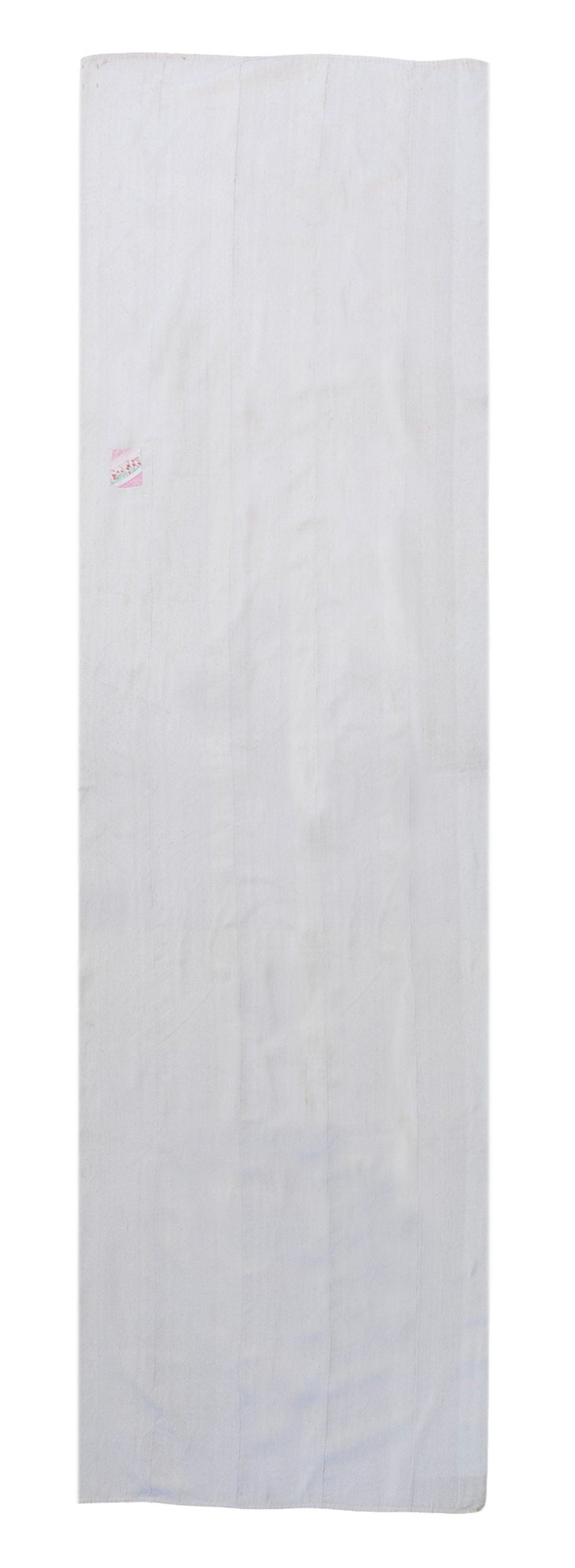 Striped Cotton Kilim Runner, 111x370 cm / 3'7 x 12'2 ft