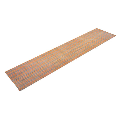 Striped Cotton Kilim Runner Rug, 109 x 557 cm, 3'7" x 18'3"