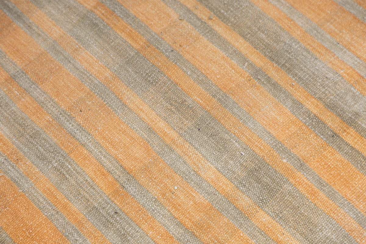 Striped Cotton Kilim Runner Rug, 109 x 557 cm, 3'7" x 18'3"