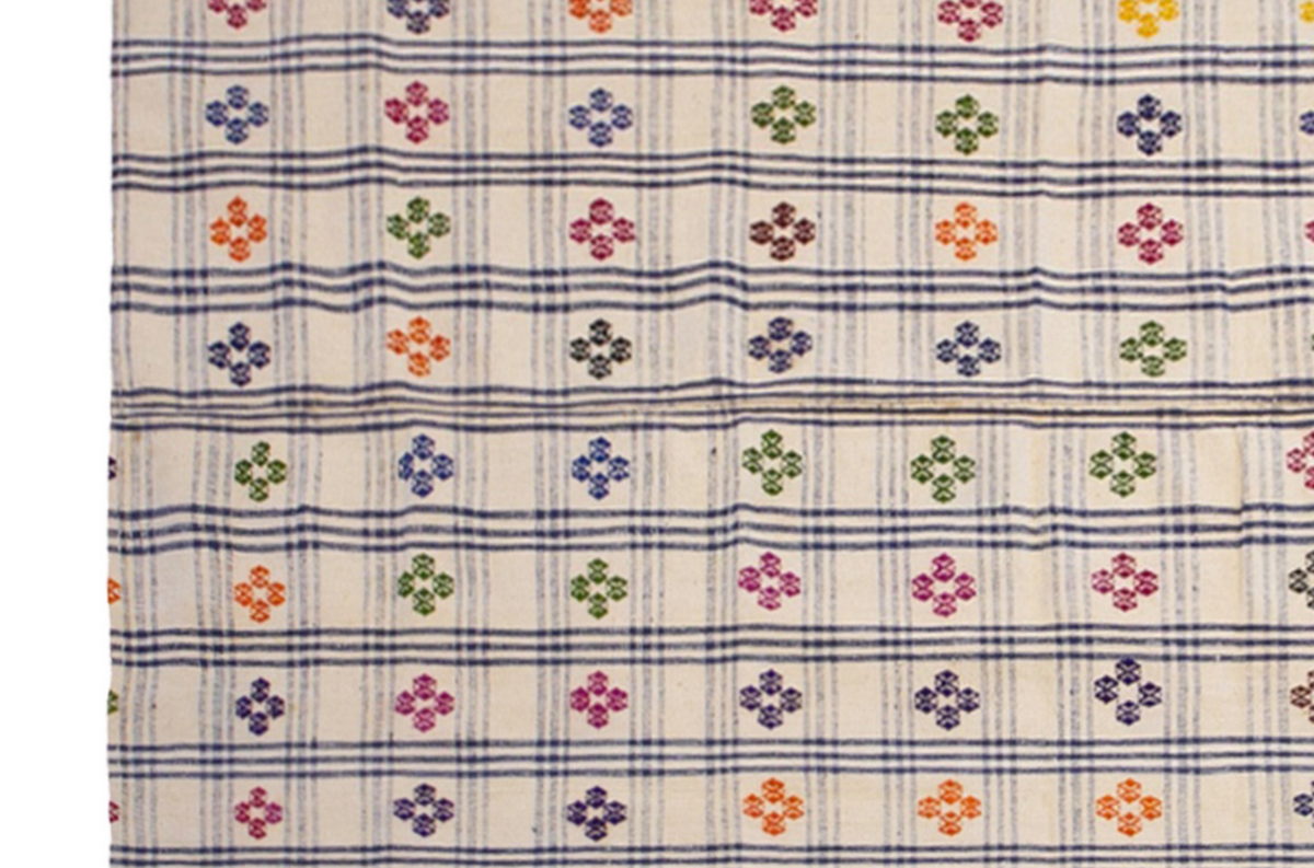 Striped Kilim Rug, 187x310cm,6'2 x 10'2 ft