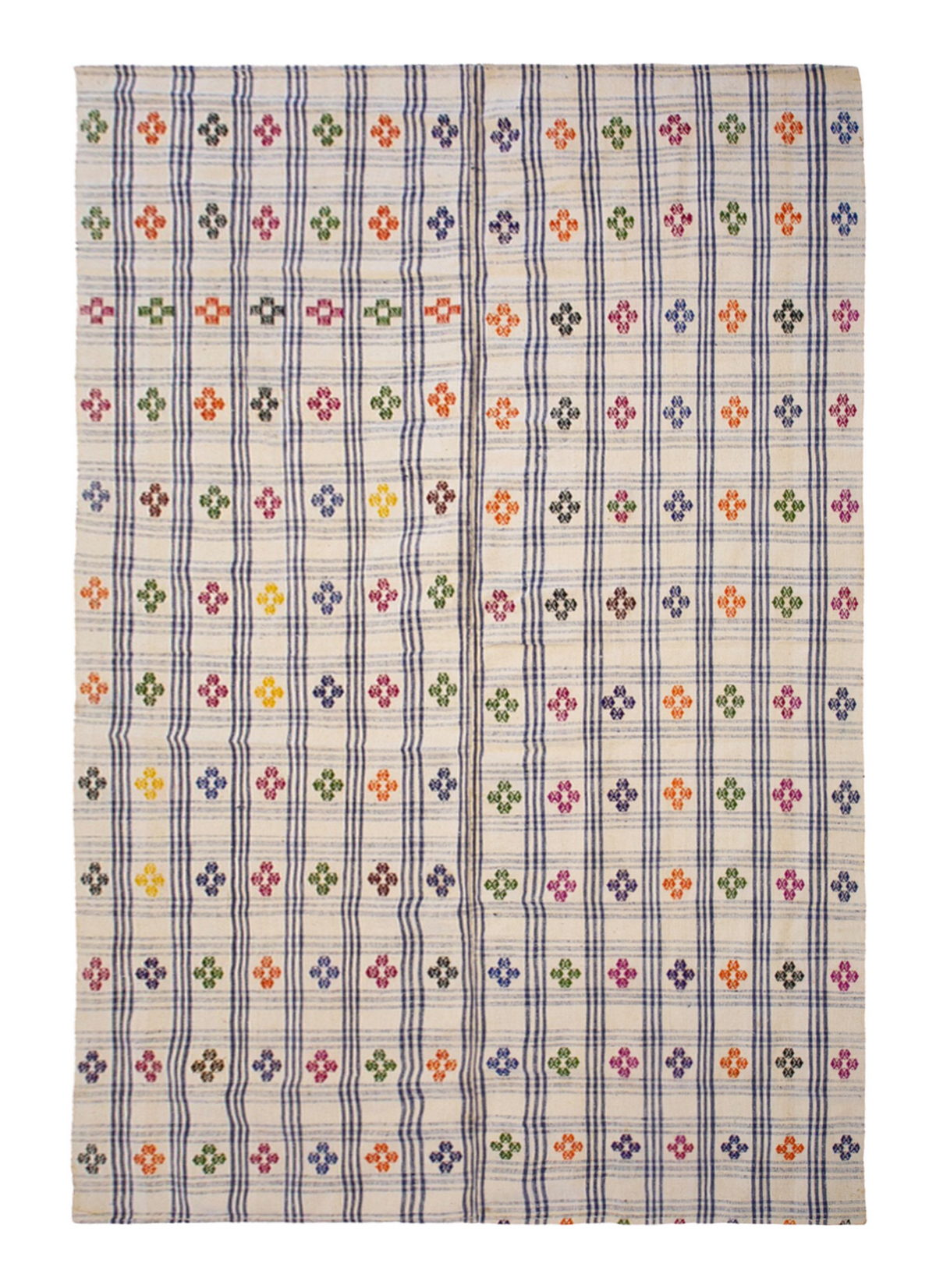 Striped Kilim Rug, 187x310cm,6'2 x 10'2 ft
