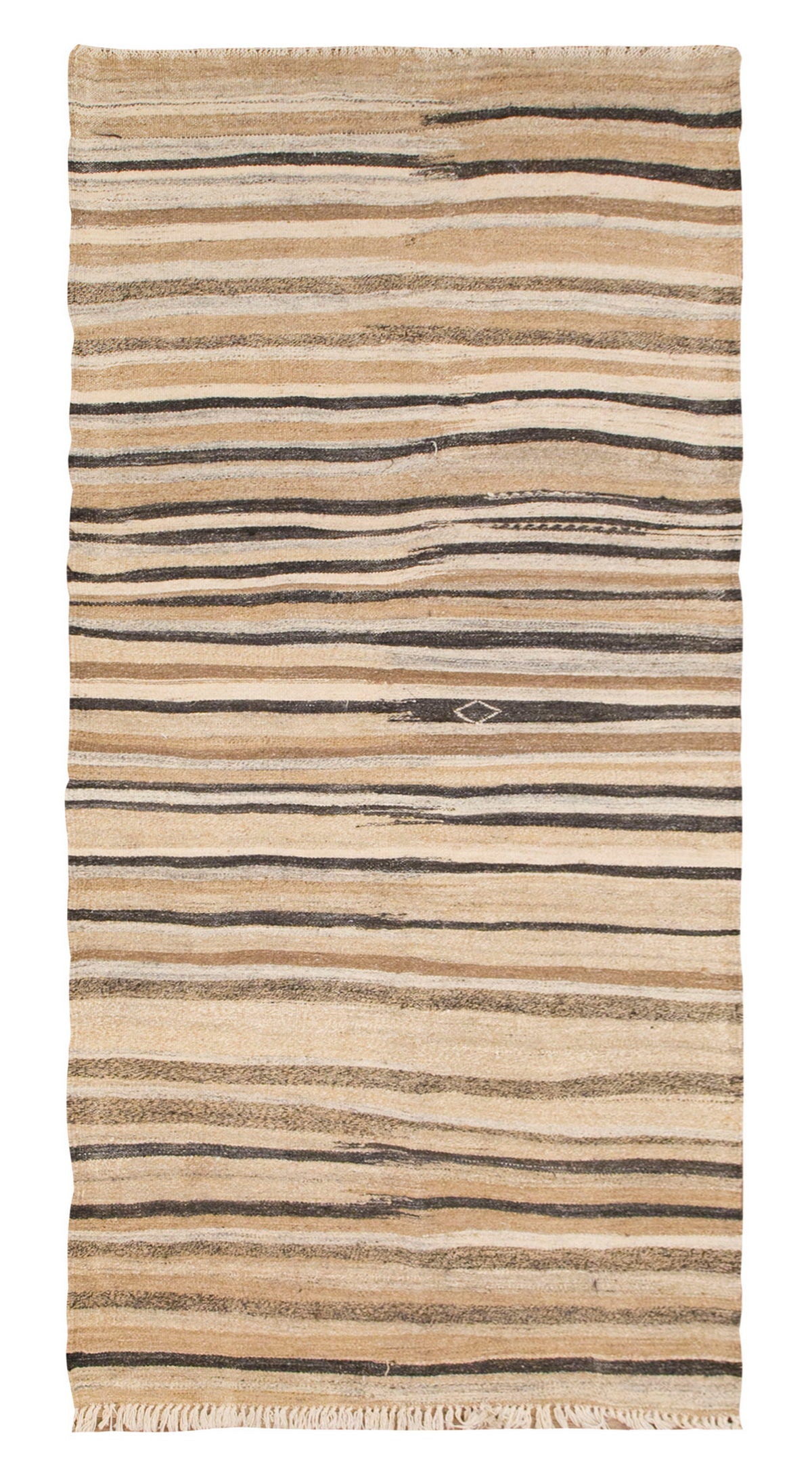 Striped Kilim Rug,Vintage Wool Rug, 4'5 x 10'2 feet & 134 x 310 cm