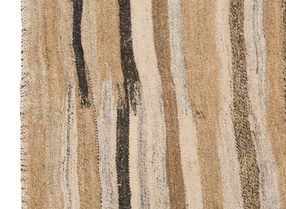 Striped Kilim Rug,Vintage Wool Rug, 4'5 x 10'2 feet & 134 x 310 cm
