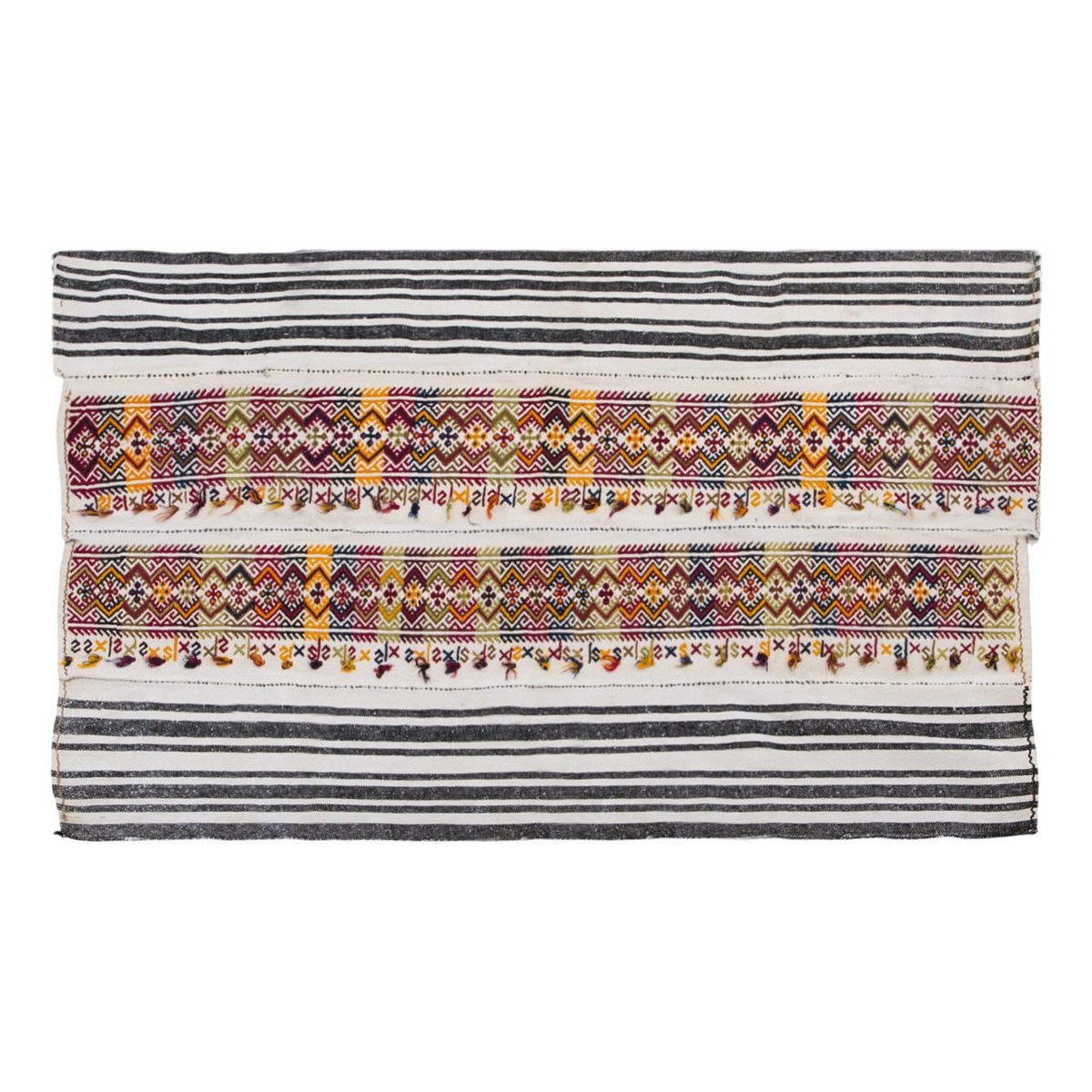Striped Turkish Kilim Rug 127x215 cm, 4'2 x 7'1