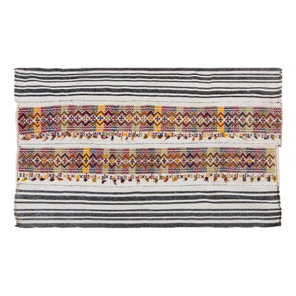 Striped Turkish Kilim Rug 127x215 cm, 4'2 x 7'1