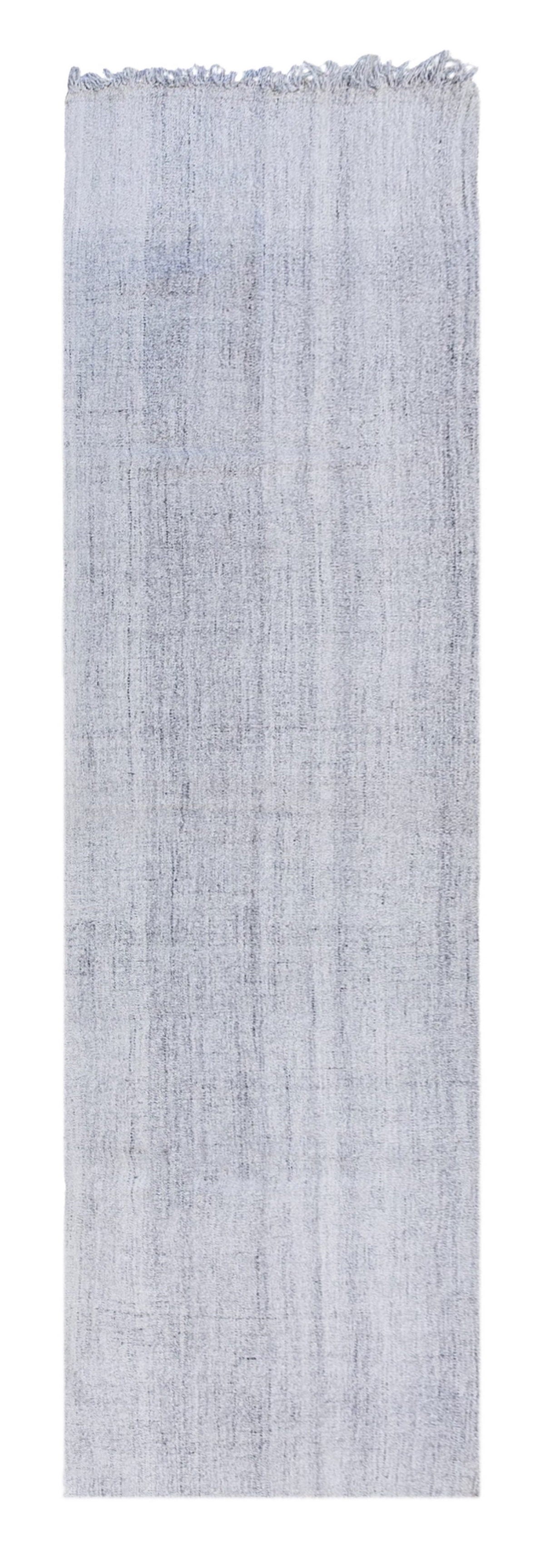 Striped Turkish Kilim Runner Rug – 102 x 350 cm/3'4" x 11'6"