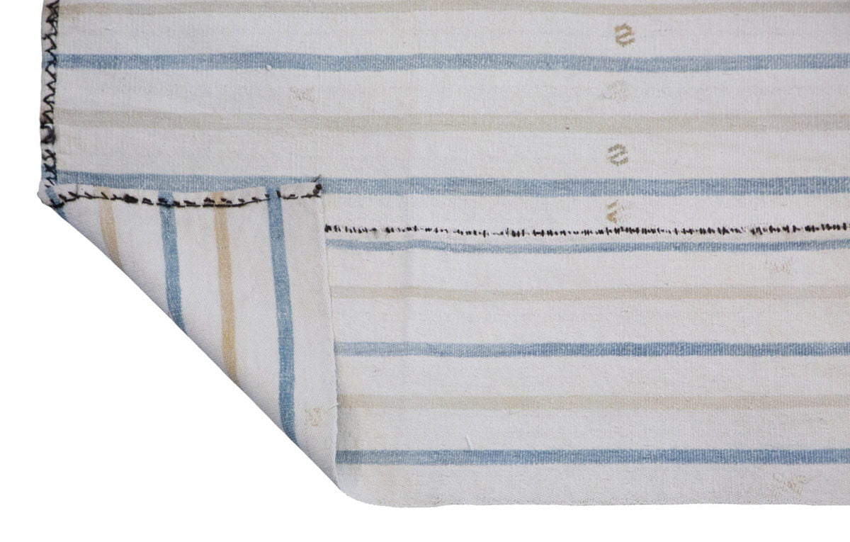 Striped Turkish Kilim Runner Rug, 74x209 cm (2'5" x 6'10")