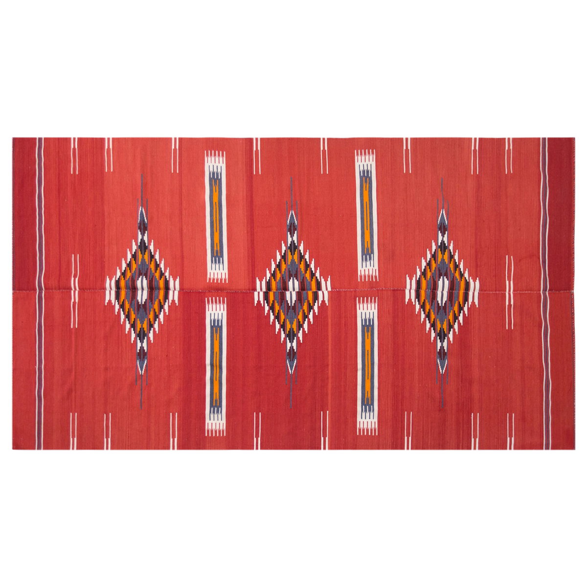 Tribal diamond kilim, 5x13 ft kilim, 160x385 cm kilim