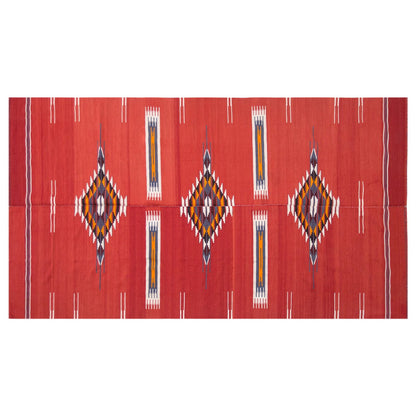 Tribal diamond kilim, 5x13 ft kilim, 160x385 cm kilim