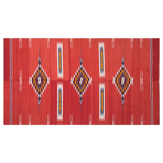 Tribal diamond kilim, 5x13 ft kilim, 160x385 cm kilim