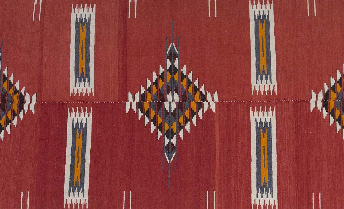 Tribal diamond kilim, 5x13 ft kilim, 160x385 cm kilim