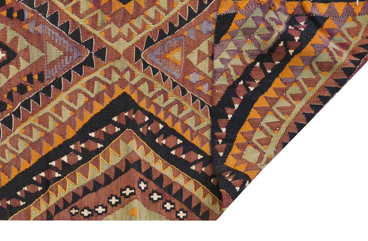 Tribal nomadic kilim, 2.1 x 9.1 ft kilim, 64 x 277 cm kilim