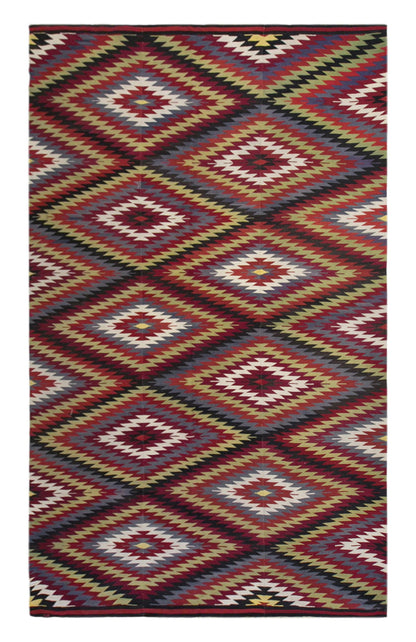 Tribal turkish kilim, 7x11 ft kilim, 220x350 cm